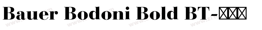 Bauer Bodoni Bold BT字体转换